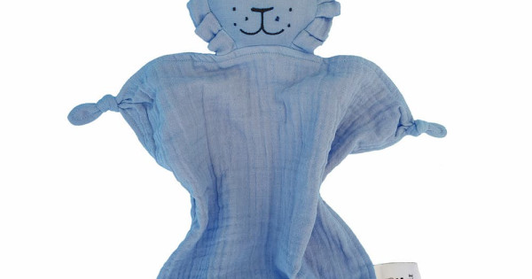 Jucarie Moale Alinare Summerville Lion Dusty Blue Bumbac Organic