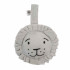 Jucărie zornăitoare moale de agățat Summerville Lion Silver Grey din bumbac organic