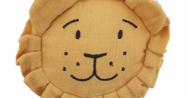 Jucarie Minge Zornaitoare Moale Summerville Lion Ochre Bumbac Organic
