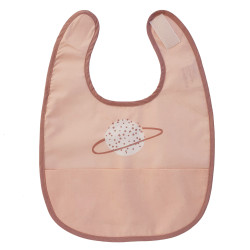 Bavetă Summerville Dusty Rose Planet din bumbac organic cu strat impermeabil