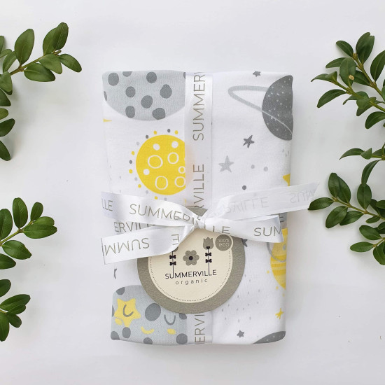 Păturică Summerville Lună Galbenă din bumbac organic pentru bebeluși Păturică Summerville Lună Galbenă din bumbac organic pentru bebeluși