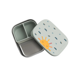 Cutie din inox pentru prânz sau gustări The Cotton Cloud Origami cu compartiment din silicon