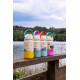 Termos din inox The Cotton Cloud Dancing Hearts cu pai anti-scurgere, 420 ml