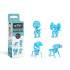 Color Kit Blue The OFFBITS - set creativ monocrom de construit cu șuruburi și piulițe