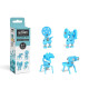 Color Kit Blue The OFFBITS - set creativ monocrom de construit cu șuruburi și piulițe Color Kit Blue The OFFBITS - set creativ monocrom de construit cu șuruburi și piulițe