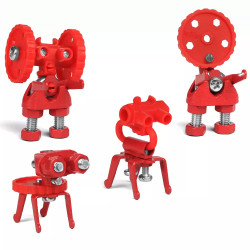 Color Kit Red The OFFBITS - set creativ monocrom de construit cu șuruburi și piulițe Color Kit Red The OFFBITS - set creativ monocrom de construit cu șuruburi și piulițe