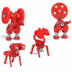 Color Kit Red The OFFBITS - set creativ monocrom de construit cu șuruburi și piulițe Color Kit Red The OFFBITS - set creativ monocrom de construit cu șuruburi și piulițe