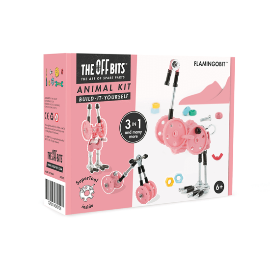 FlamingoBit - 3 în 1 Animal Kit The OFFBITS - set de construit cu șuruburi și piulițe
