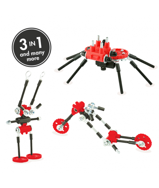 SpiderBit - 3 în 1 Animal Kit The OFFBITS - set de construit cu șuruburi și piulițe