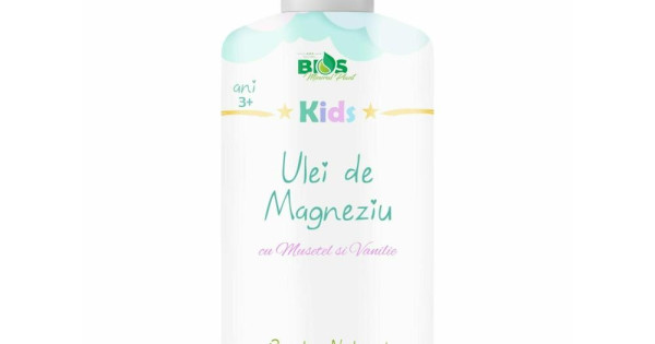 Ulei De Magneziu Bios Mineral Plant Pentru Copii Cu Musetel Si Vanilie