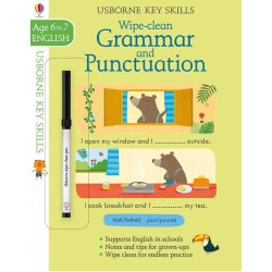 Wipe-clean Grammar and Punctuation 6-7 years - Usborne Key Skills Wipe-clean Grammar and Punctuation 6-7 years - Usborne Key Skills