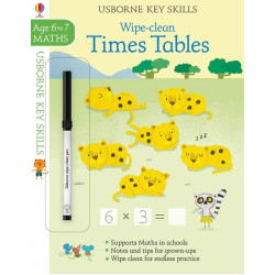 Wipe-clean Times Tables 6-7 years - Usborne Key Skills Wipe-clean Times Tables 6-7 years - Usborne Key Skills