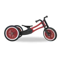 Bicicletă de echilibru Wishbone Design 3-în-1 - Ediţie Reciclată RE2 Red (bicicletă fără pedale)
