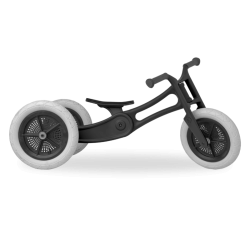 Bicicletă de echilibru Wishbone Design 3-în-1 - Ediţie Reciclată RE2 Black (bicicletă fără pedale)
