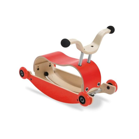 Wishbone Mini-Flip - antemergător / mașină de călărit / balansoar din lemn - Roșu Wishbone Mini-Flip - antemergător / mașină de călărit / balansoar din lemn - Roșu
