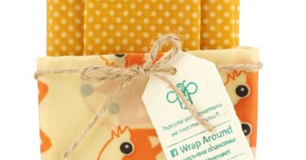 Servetele Cerate Bumbac Bio Wrap Around Galbene Refolosibile Pastrarea Alimentelor